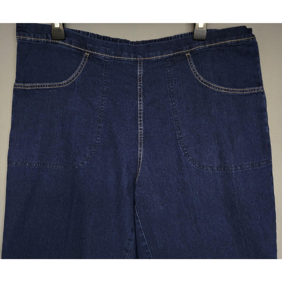 Just My Size Capri Pants Womens 2X Blue Denim Pull On Elastic Waist Stretch NWOT - Picture 6 of 14
